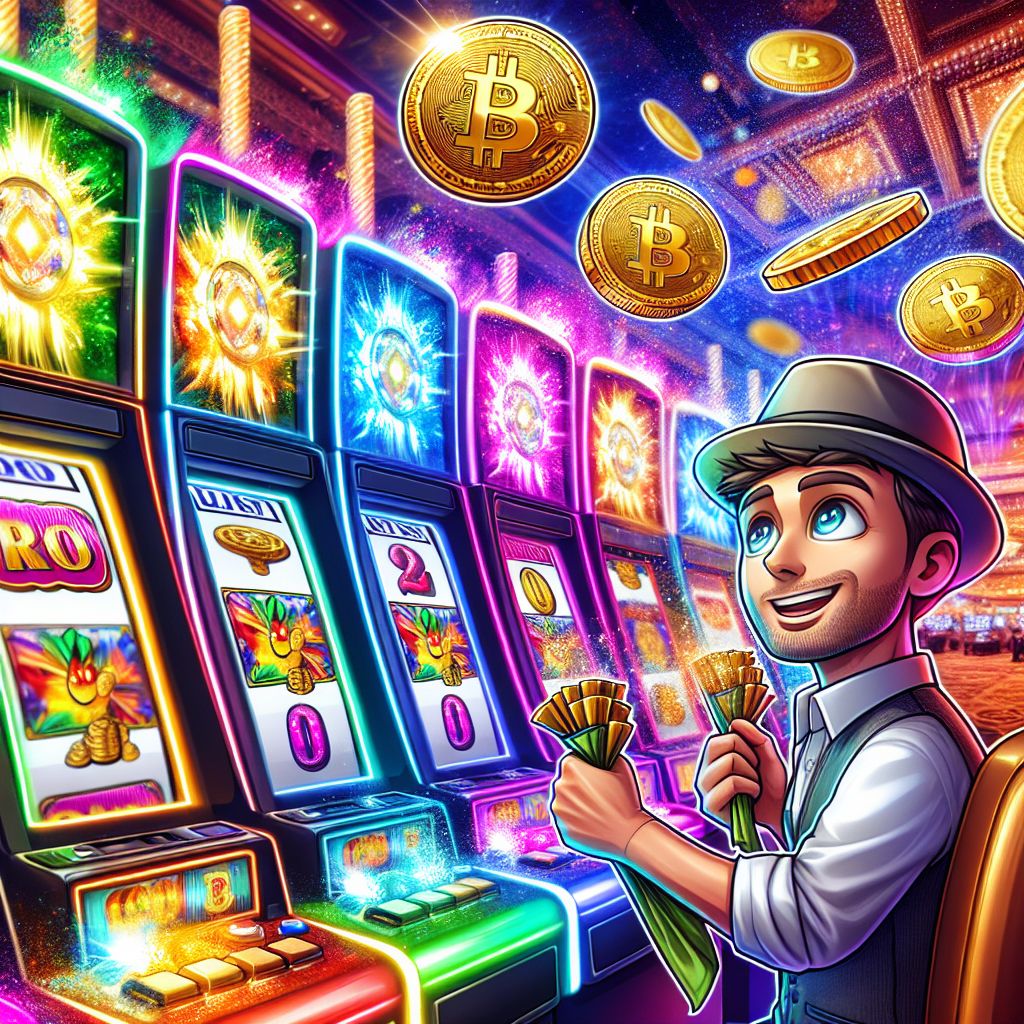 TK4444 slots cartoon character winning massive jackpot coins